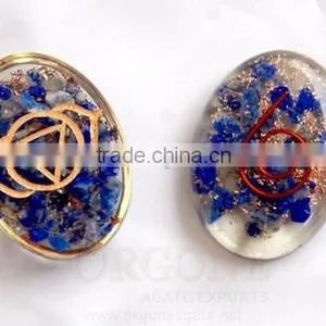 Orgone Engraved Throat Chakra Oval : Exporter Orgonite Chakra Oval thumbnail-1