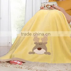 Cute Pattern Coral Fleece Baby Blanket thumbnail-4