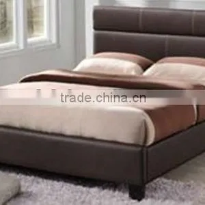 Leather Upholstered Bed W/slats-Twin&Leather Upholstered Bed W/slats-Full thumbnail-1