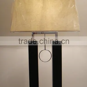 Contemporary Black Trapezoidal Wooden Base Hotel Bedroom Desk Lamp Quality Choice thumbnail-2