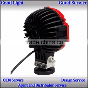 12volt 51W Led Work Light Spot/FLood Beam With RED/Black Housing Rings for J-e-ep SUV thumbnail-3