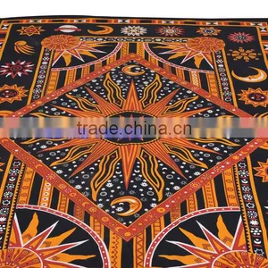 Sanganeri Printed Mandela Tapestry Wall Decor Throw Table Cover 100% Cotton Bedspread Indian Jaipur Manufacturer & Wholesaler thumbnail-2