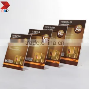 China Gold Supplier 5 x 7 Acrylic Sign Holder With Slant Back Design - Clear thumbnail-3