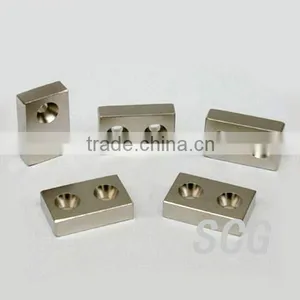 N48 Neodymium NdFeB Block Magnet With Countersunk Hole Quality Choice thumbnail-2