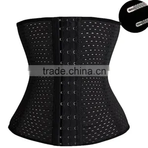 Two Color 2015 Wholesale 100% Latex Breathable Waist Trainer Corset With a Hole Very Cheaper thumbnail-1