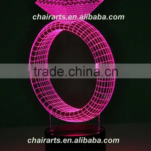 Modern Style Acrylic 3D Led Night Lamp For Commercial Hotel Use thumbnail-3