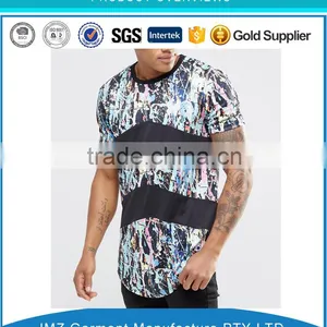 Custom High Quality Fashion Men t Shirt Splatter Print Tee thumbnail-1