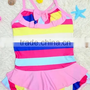 Stock 4 Colors (6-10 Years Old) Colorful One Size Girls Children Swimwear 2015 thumbnail-2