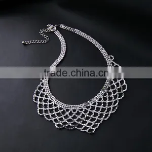Cheap Wholesale Jewelry Necklace 2016 Latest Design Fashion Multiple Layered Luxury Crystal Necklace thumbnail-6