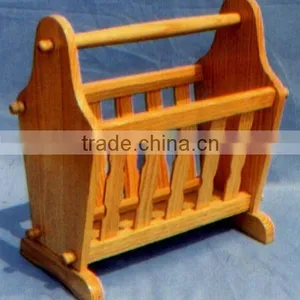 C132 Promotional Antique Wooden Magazine Rack/stand for Office/room thumbnail-1