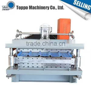 Large Construction Glazed Tile Roof Use and Double Forming Machine thumbnail-3
