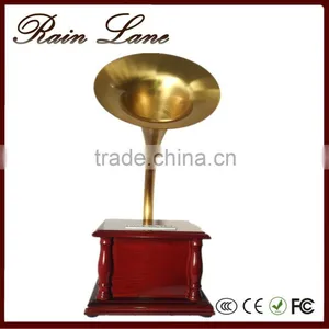 Rain Lane High Quality Classic Woonden Design USB SD Bluetooth Gramophone Replica thumbnail-1