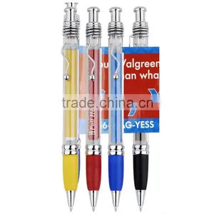 Advertising Logo Customized Plastic Ball Point Banner Pen With Flag Message Pen thumbnail-1