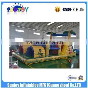 SUNJOY 2016 New Designed Inflatable Bouncer Obstacle Course, Inflatable Slide Bouncer Obstacle,inflatable Kid Obstacle for Sale thumbnail-1