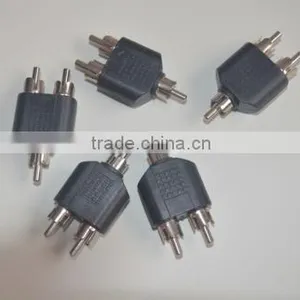 2016 New Arrival RCA Male to 2RCA Male Plug Y Splitter Adapter AV Audio RCA Connector thumbnail-2
