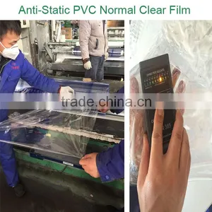 2016 Jiangsu Supply Anti-Static Transparent Blue PVC Vinyl Film Roll thumbnail-1