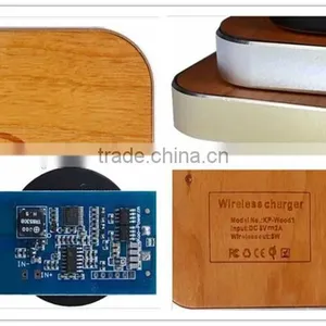 100% Eco-friendly and High Quality Wooden Wireless Charger Wood qi Wireless Charger Pad thumbnail-5