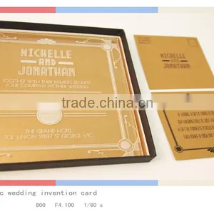Royal Romantic Lovely Acrylic Wedding Invitation Card Made in China thumbnail-1