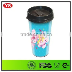 16 Ounce Removable Plastic mg With Glitter Card for Gift thumbnail-1