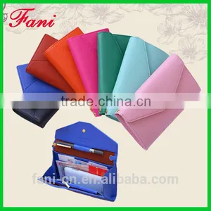 Wholesale Multifunction Cheap PU Leather Clutch Purse With Pen Holder Design for Woman thumbnail-1