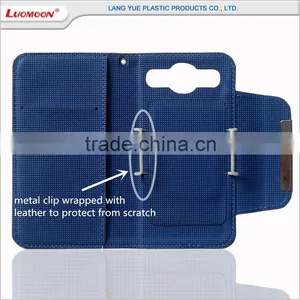 Universal Wallet Litchi Pattern Leather Phone Case Cover With Metal Clip for Huawei Honor Mate Lite Max 6 7 y6 p8 p9 thumbnail-3