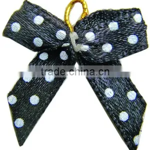 White Elastic Satin Bows for Accessories thumbnail-4