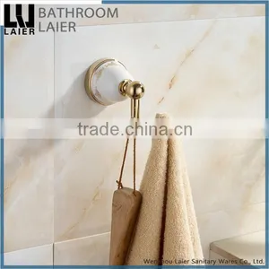 Direct Marketing Printing Lines Factory Zinc Alloy Gold Finishing Bathroom Accessories Wall Mounted Robe Hook thumbnail-2