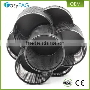 China Factory Made Desktop Fancy Custom Rotating Metal Mesh Pen Holder thumbnail-3