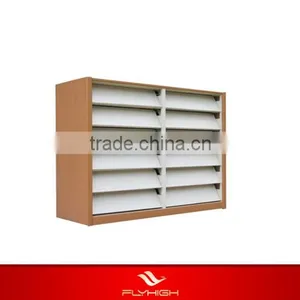 Easy to Assemble Office Furniture to Magazines Wood Metal Shelf thumbnail-2