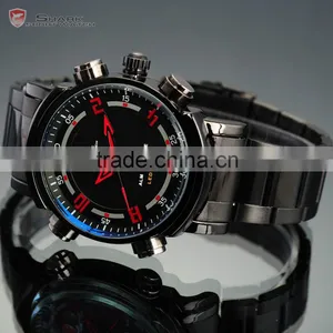 SHARK Sport Men Multiple Function Japan Movement Large Dial LED Display Digital Wrist Watches thumbnail-4