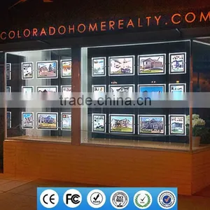 Real Estate Window Cable Display Led Edge Lit Sign Base Digital Flyer Holders thumbnail-1