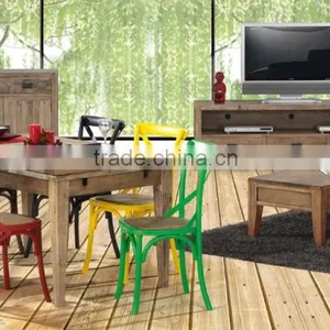 Colourful Cross Back Plastic Resin Dining Chair,metal Cross Back Chair Wedding thumbnail-5