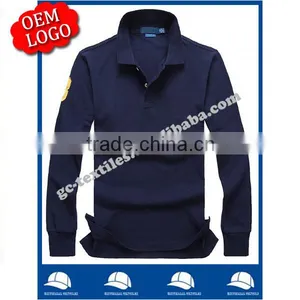 High Quality Low Price Comfortable Long Sleeve Polo Shirt With Logo Embroidery thumbnail-1
