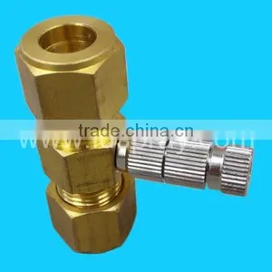 Brass Threaded 3/8 Through Connector With One Two Holes thumbnail-1