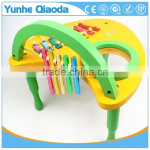 Wooden Musical Percussion Instruments Aeolian Bells Table Xylophone Drum Symbol Noisy /educational Wooden Toy/ thumbnail-4