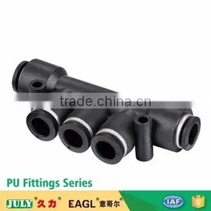 China JULY Manufactory Made Plastic Pneumatic Hose Tube Fittings for 5 Way Pipe thumbnail-1