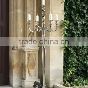 Floor Standing Candelabra / Wedding Decoration Event Candelabra , Tall Candelabra , Aluminium Floor Candelabra thumbnail-2