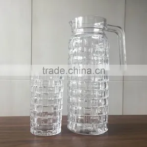 Weave Shaped Beautiful 7pcs Drinking Glass Water Set thumbnail-1