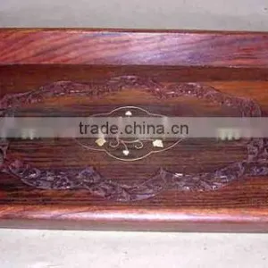 Designer Carved Wooden Serving Tray,Antique Wooden Serving Trays,Serving Trays thumbnail-1