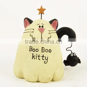 Custom 2017 Halloween Decoration Party Ghost Cat Figurine thumbnail-4