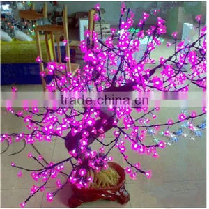 Indoor Hotel Decoration Led Cherry Blossom Tree Light Ornamental Bonsai Tree thumbnail-1