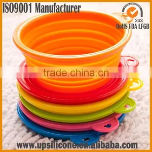BPA Free Durable Silicon Collapsible Dog Bowl ,Silicone Portable Folding Travel Pet Dog Bowl thumbnail-4