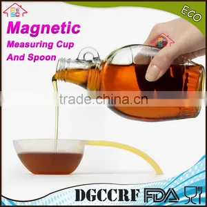 NBRSC Wholesale 8-Piece Individual Stackable Colorful Clear Plastic Magnetic Measuring Cup And Spoon Set for Baking thumbnail-3