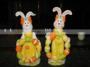 Ceramic Easter Rabbit Decoration thumbnail-1