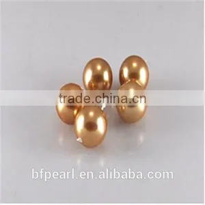 Half-drilled 10mm Round Shell Pearl Bead for Earrings or Pendent thumbnail-1