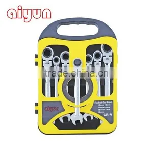 High Quality Professional 7PCS CRV Combination Spanner Wrench Set thumbnail-1