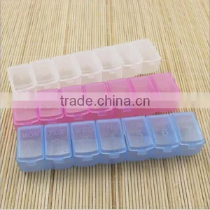 Custom 7 Compartment Plastic Pill Box,custom Seven Days Plastic Pill Box,custom 7 Compartment Seve Days Plastic Pill Box thumbnail-1