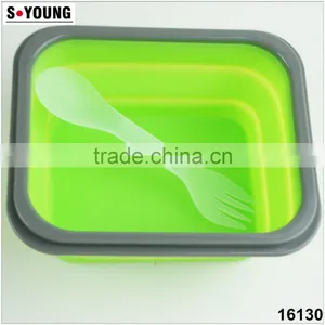 16130 Collapsible Silicone Kids Food Storage Box thumbnail-1