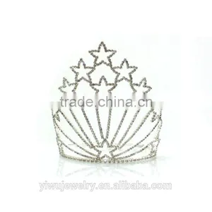 Full Round Princess Rhinestone Pageant Crowns Halo H172-126 thumbnail-2