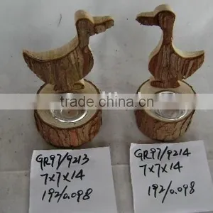 Wood Candle Holder thumbnail-1